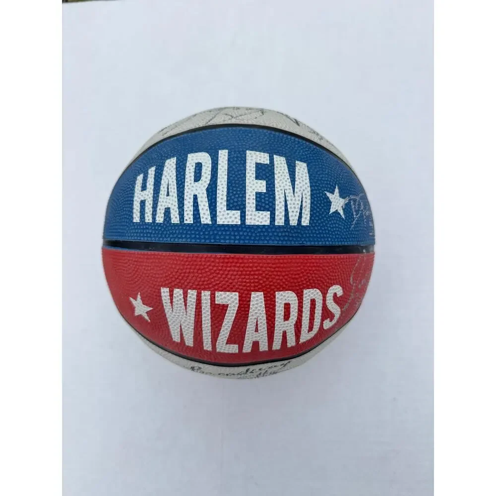 Harlem Wizards signed autographed multiple signatures basketball 10